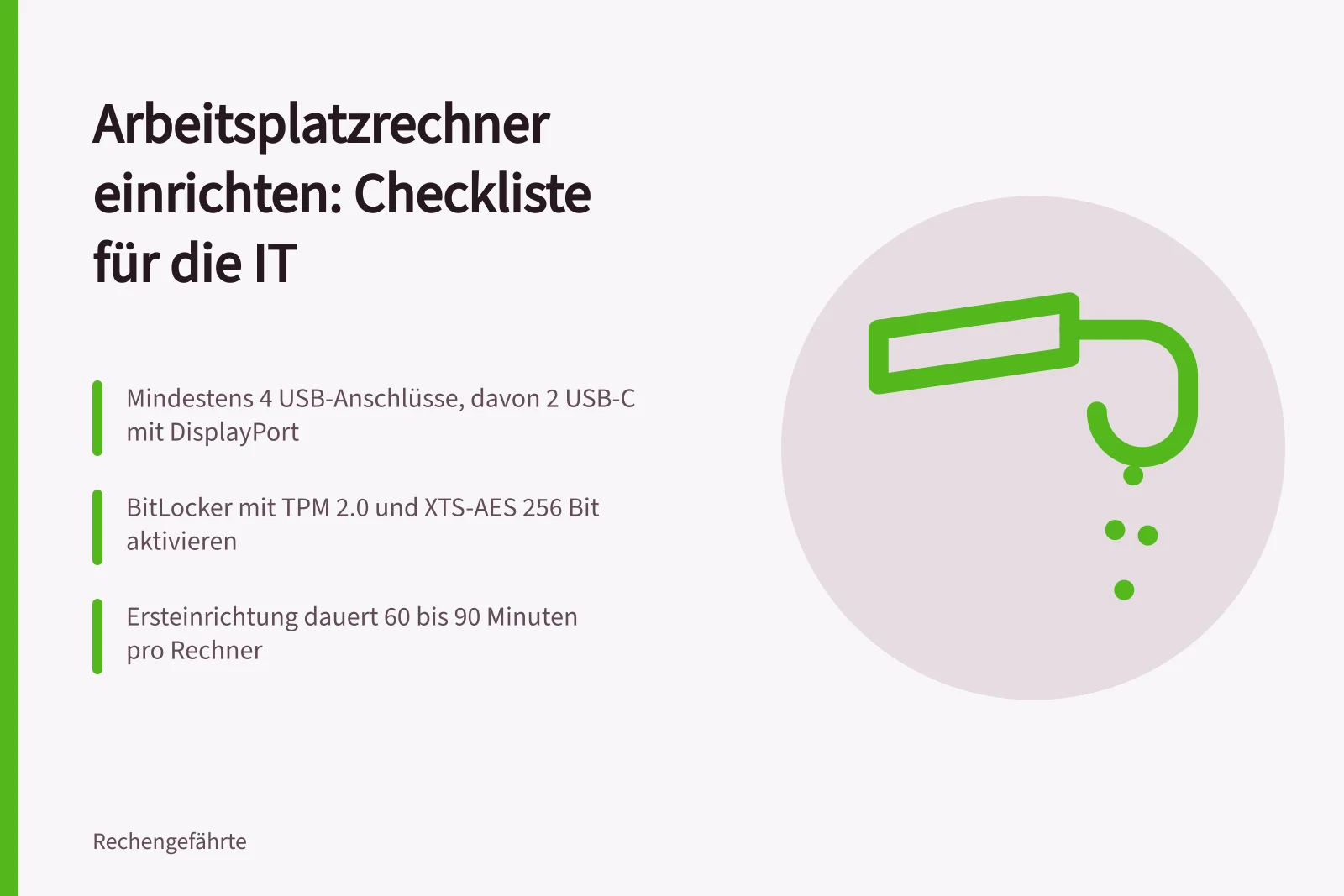 Checkliste zur Einrichtung von Arbeitsplatzrechnern mit BitLocker und TPM